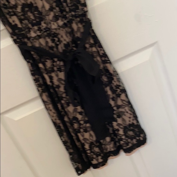 Express Sleeveless Dress - Tan/Black Floral Lace - Picture 2 of 5